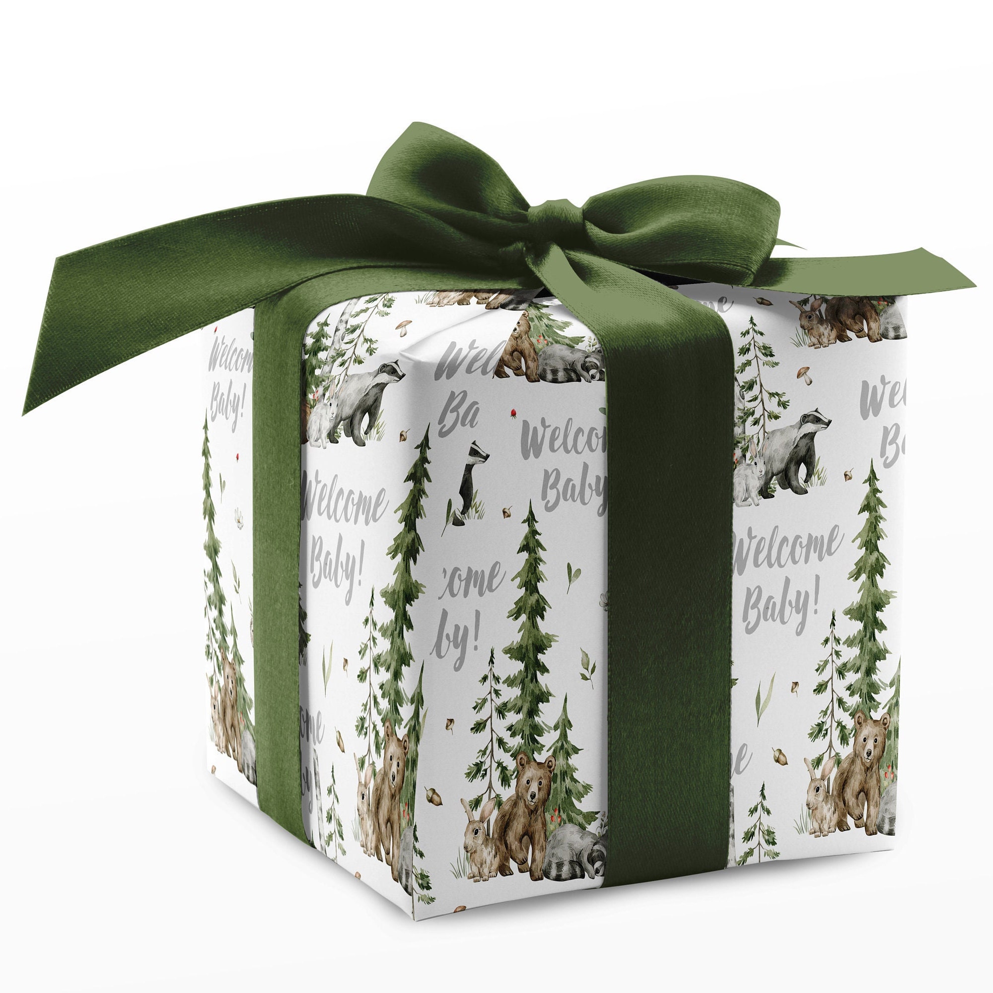 Woodland Babies Wrapping Paper by Florandbear