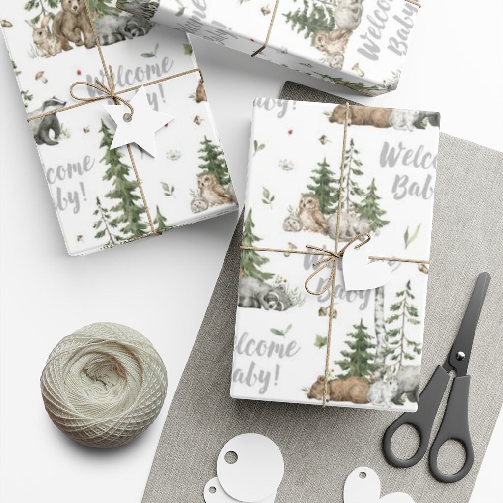 Woodland Babies Wrapping Paper by Florandbear