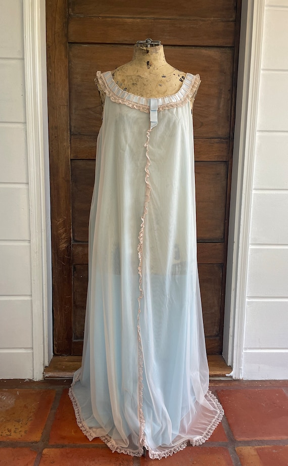 1960s Blue Saks Fifth Avenue Nightgown