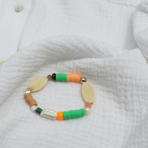 Biwa Pearl With Silver Beads Freshwater Pearl And Vintage Beads Bracelet