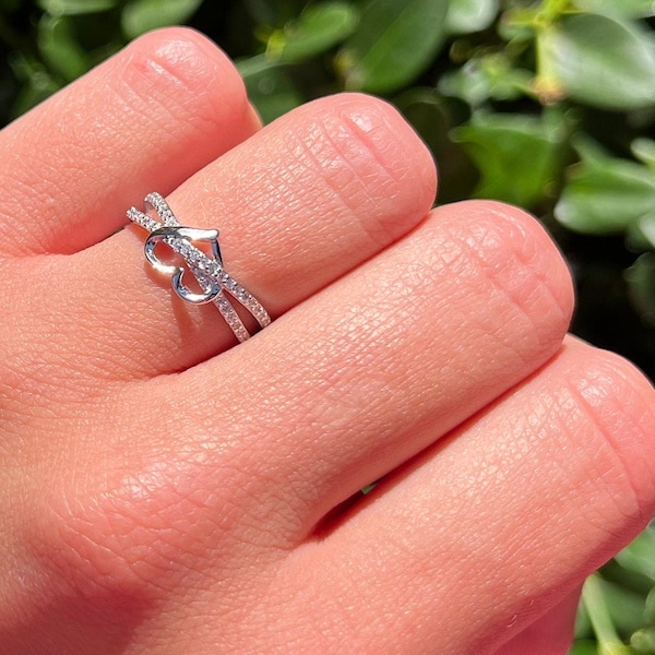 Infinity Heart Ring Etsy