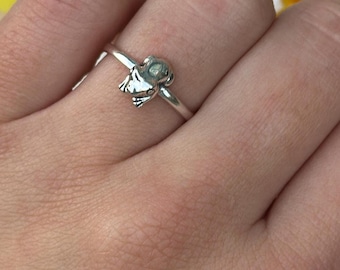 Frog Band Ring Wedding Gift Plain for Women Solid 925 Sterling Silver 8.6 mm