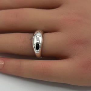8.3mm Sterling Silver Dome Band Ring: Minimalist Thumb Ring