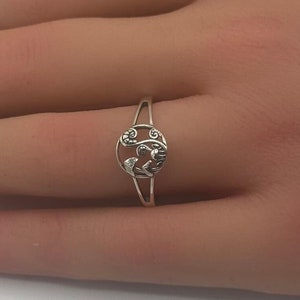 Mushrooms Ring 925 Sterling Silver Oxidized Finish Mushroom Statement Ring Fashion Gift for Her 10mm Nature Forest Mushroom Women Gift
