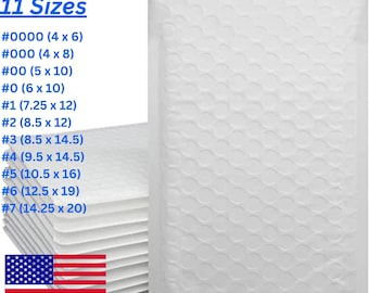 Any Size Poly Bubble Mailers, Shipping Plastic Mailing Padded Bags, White Envelops Bubble Mailers, Self Sealing