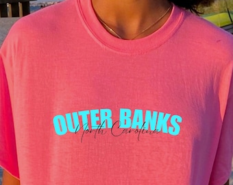 Outer Banks North Carolina T-Shirt, Summer Comfort Colors Tee
