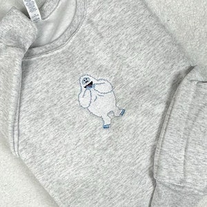 Bumble the Abominable Snowman and Friends, Yeti, Sam the Snowman, Yukon Cornelius, Rudolph Christmas Embroidered Crewneck Sweatshirt