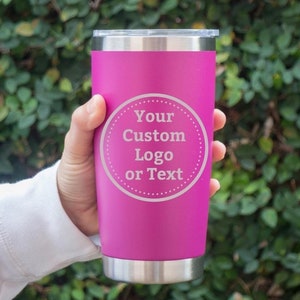 Custom Personalized Logo 20 oz Tumbler, Custom Name Travel Mug, Laser Engraved, Stainless Steel Water cup, Business Insulated Tumbler