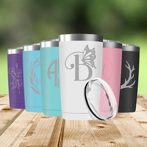 Custom Personalized 20 oz Tumbler Custom Name Travel Mug, Laser Engraved Tumbler, Stainless Steel water cup, Business Logo Insulated Tumbler
