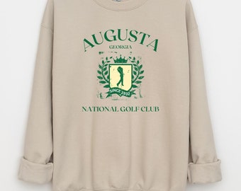 Vintage Augusta Georgia National Golf Club Crewneck Sweatshirt or Hoodie - Men&#39;s and Women&#39;s Golfing Shirt