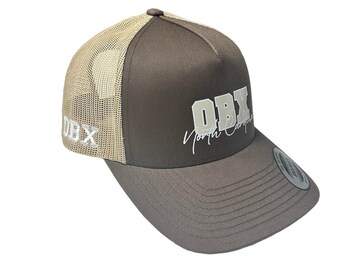Embroidered OBX Trucker Cap, Retro Outer Banks Vacation Hat