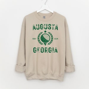 Vintage Augusta Georgia National Golf Club Printed Sweatshirt, Augusta Vintage Style Golf Sweatshirt, Augusta Crewneck, Golf Ball Sweatshirt