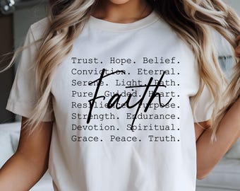 Comfort Colors Faith T-Shirt, Religious Apparel