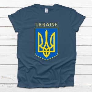 Ukraine Coat of Arms Printed Unisex Crewneck T-Shirt