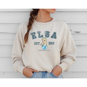 Disney's Elsa Frozen Printed Crewneck Sweatshirt or Hoodie - Magical Princess Shirt