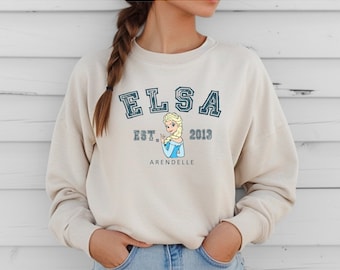 Disney's Elsa Frozen Sweatshirt oder Hoodie mit Rundhalsausschnitt - Magische Prinzessin Shirt