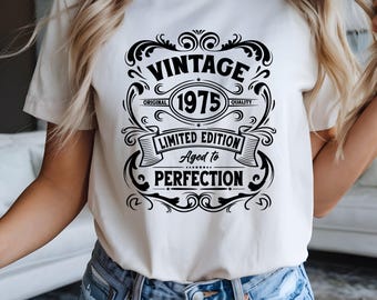 Vintage 1975 Comfort Colors T-Shirt, Aged to Perfection