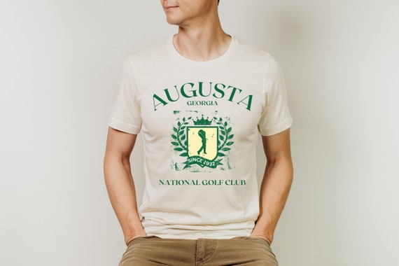 Vintage Augusta Georgia National Golf Club With Golfer Printed T shirt Augusta Vintage Style Golf T shirt Augusta Crewneck Etsy Canada
