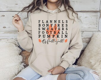 It's Fall Y'all Sweatshirt, Girly Halloween Hoodie, Bonfire Sweater