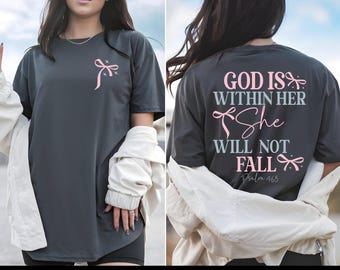 God Is Within Her T-Shirt, Christian Bible Verse Tee