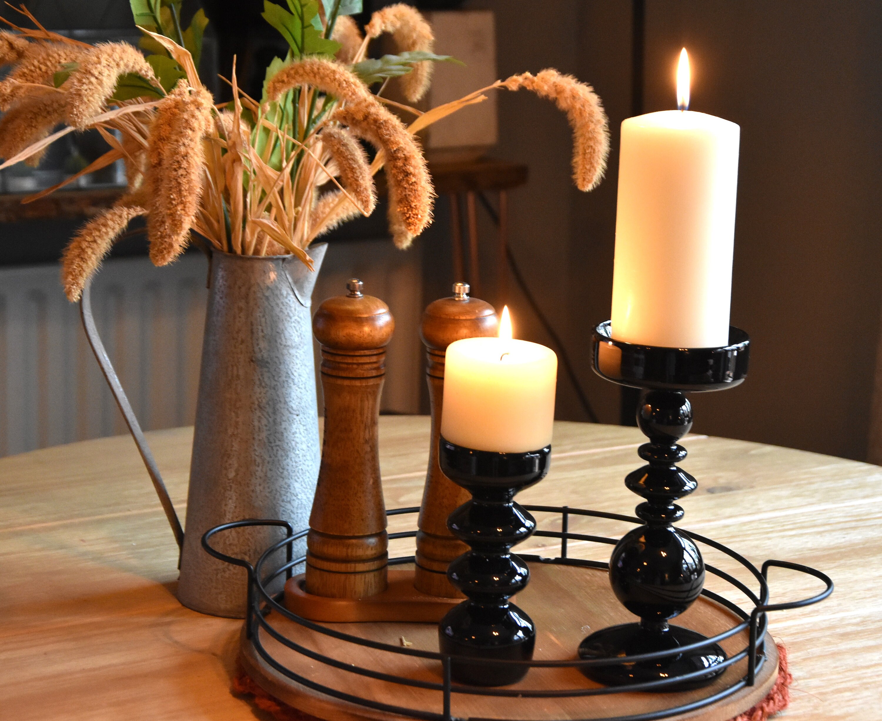 Glass Black Candlesticks Holders Modern Taper Candle Holders Etsy UK