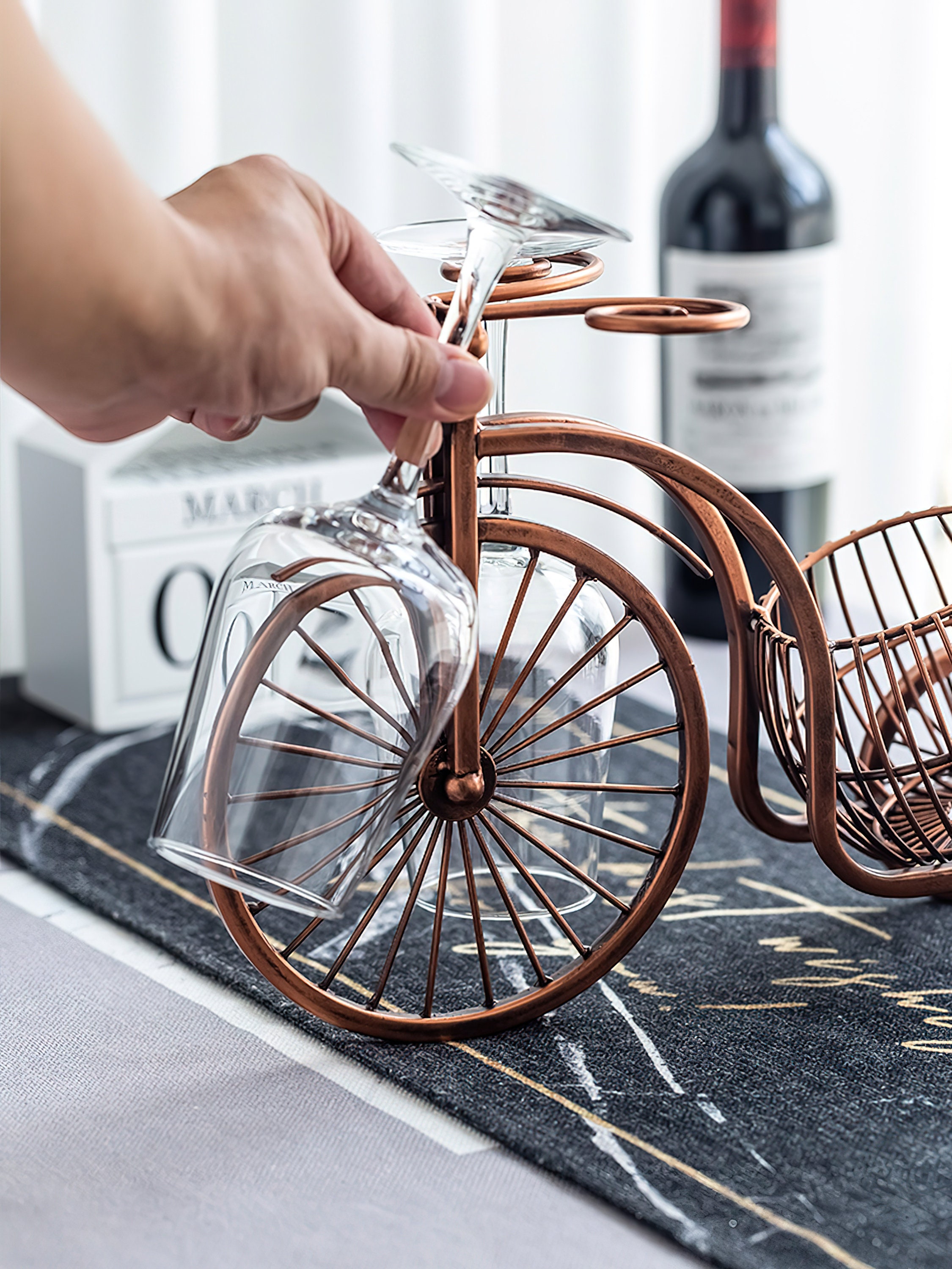 Vintage bicycle wine rack sale