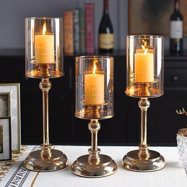 Gold Candle Holders Etsy UK