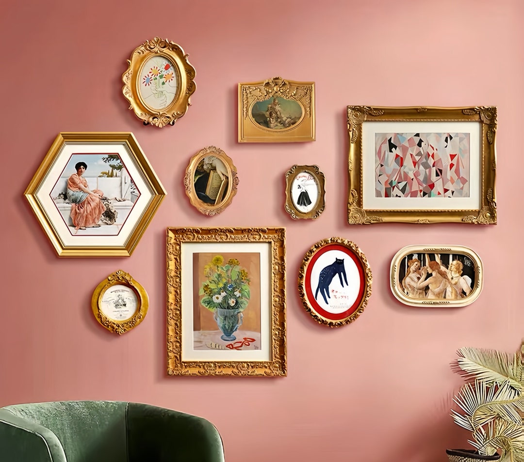 Gold Vintage Style Photo Frame Antique Style Pic Photograph Frame Home