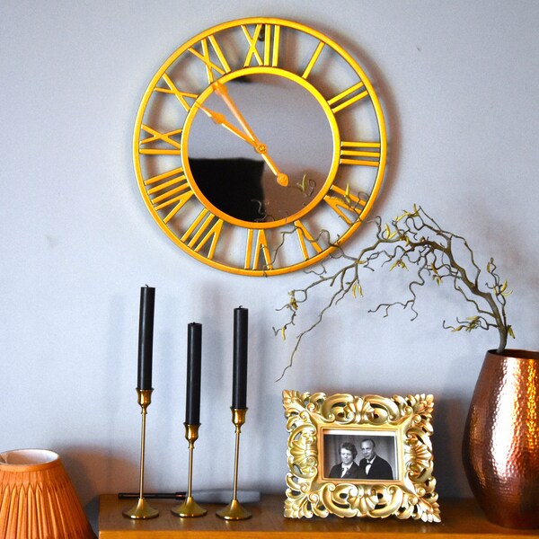 Mirror Wall Clock Etsy UK