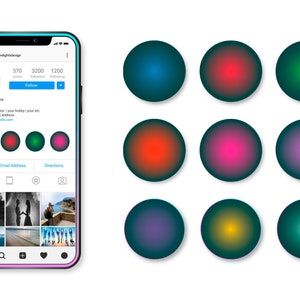 Gradient Instagram Highlight Covers | 83 Instagram Highlight Icons