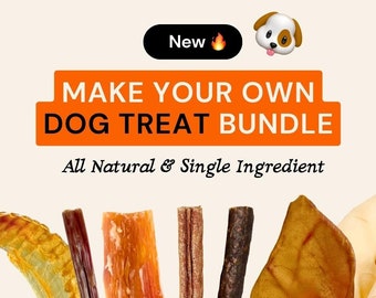 Natural Dog Treats Bundle – Choose Your Single Ingredient, Grain Free Dog Chews & Sausages