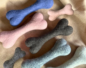 Wool Dog Toy, Wool Bone Toy for Dogs and Puppy, Natural and Handmade Dog Toy