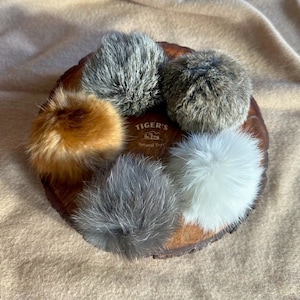 Rabbit Fur Cat Toy, Pom Pom Cat Toy, Fur Balls