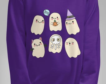 Halloween Ghost Sweatshirt - Boo Crew - Cute Spooky Oversized Sweatshirt