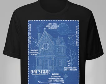 Haunted House T-Shirt - Cool Halloween Graphic Tee - Haunted Mansion Sweater - Perfect Gift for Halloween