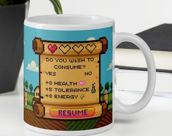 Video Game Coffee Mug - 8-Bit Coffee Cup - Perfect Gift for Gamers - Gamer Mug