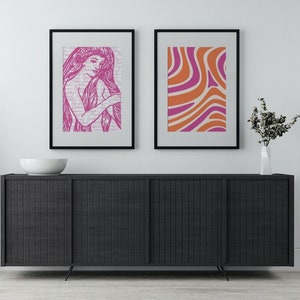 Gallery wall set, exhibition poster set, print, Bauhaus wall art, trendy wall set, digital