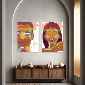 Gallery wall set, exhibition poster set, print, Bauhaus wall art, trendy wall set, digital, African