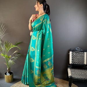 Traditional Yet Modern Kanchipuram Silk Saree For Women - Personalized Wedding And Festivals Wear Saree