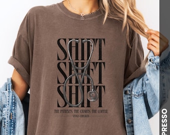 Shift Nurse Shirt - Medical Worker Graphic Tee, Funny Nurse Coffee Top, Hospital Staff Gift, Night Shift Nursing T-Shirt