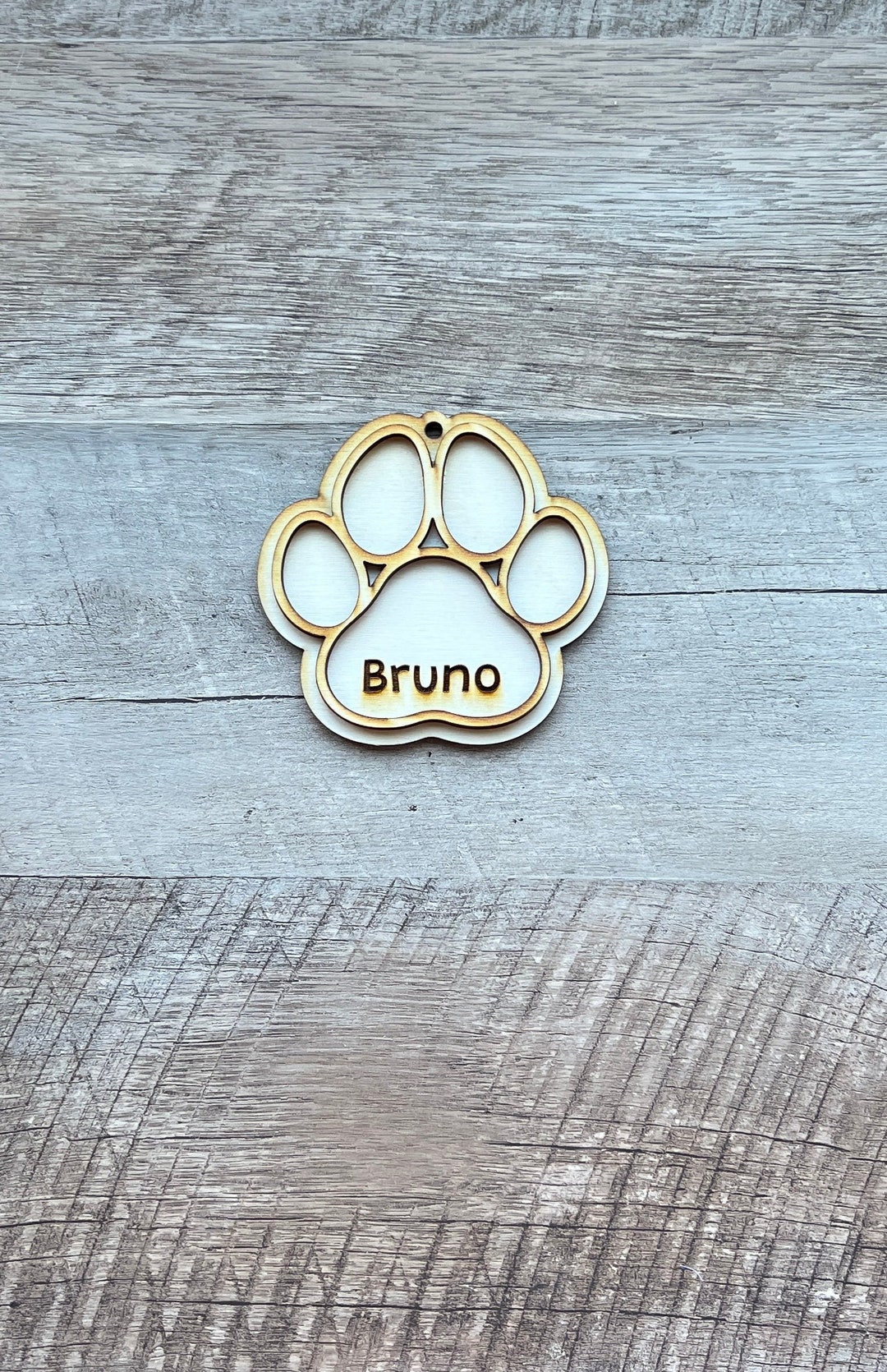 Custom Paw Print Ornament, Cat or Dog Ornament, Personalized With Name ...