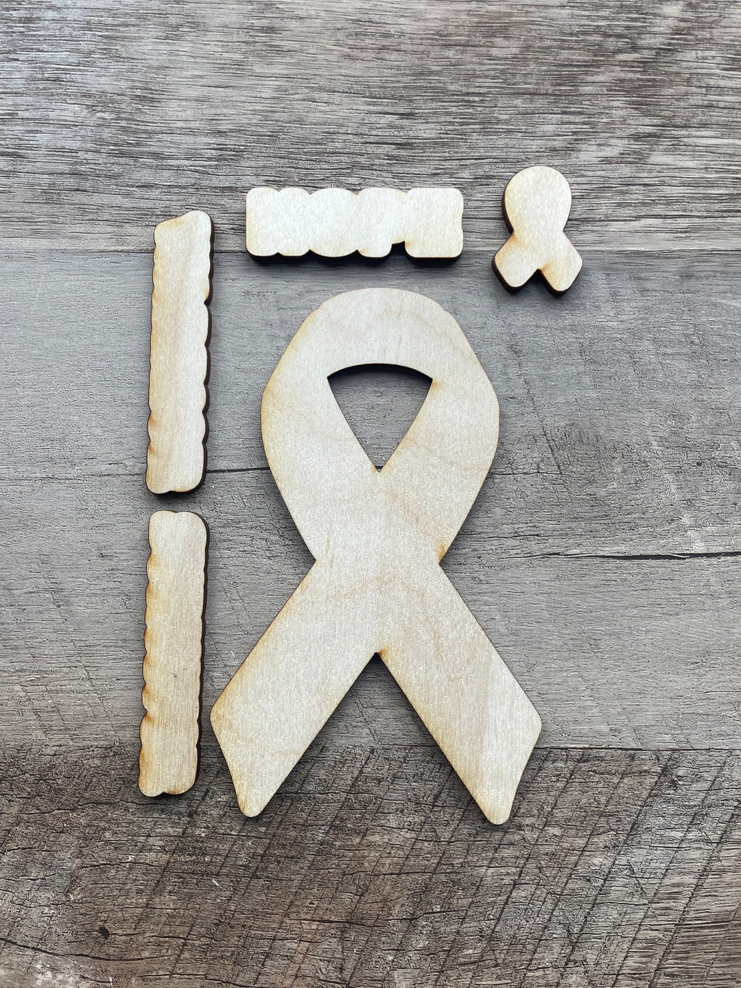 Hope Awareness Ribbon , Unfinished Wood Cutouts Match Transfer/stencil ...