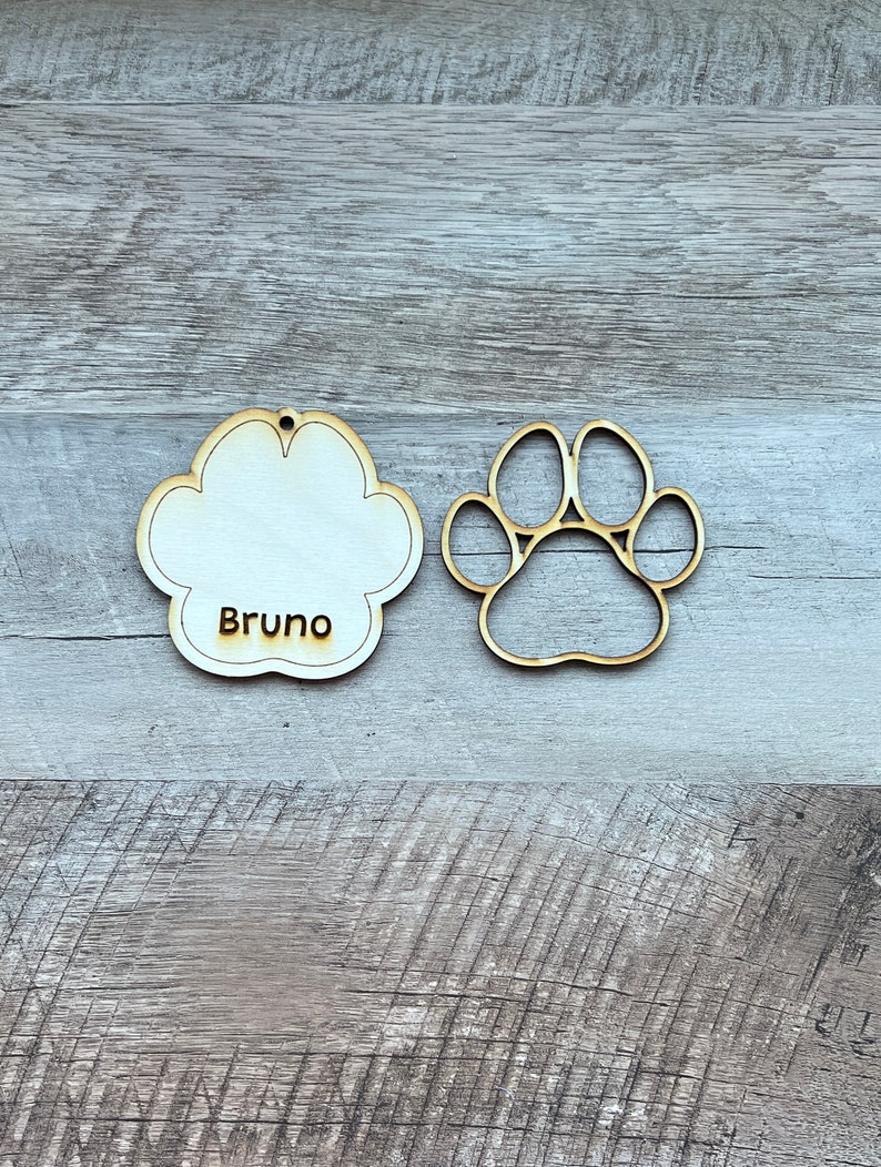 Custom Paw Print Ornament Cat or Dog Ornament Personalized - Etsy