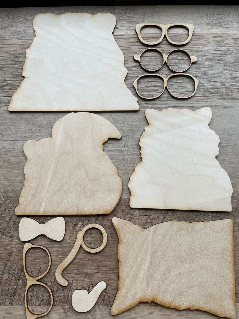 Woodland Animals Unfinished Wood Cutouts Match Etsy