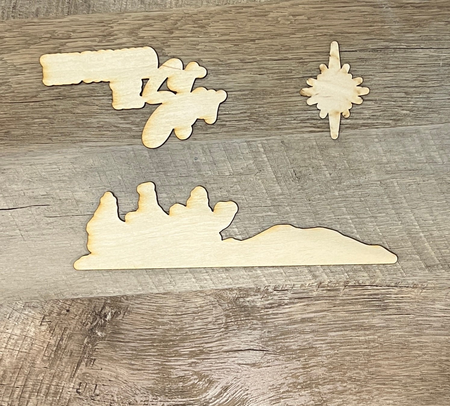 They Followed the Star Wood Cutouts Stencil Transfer Etsy