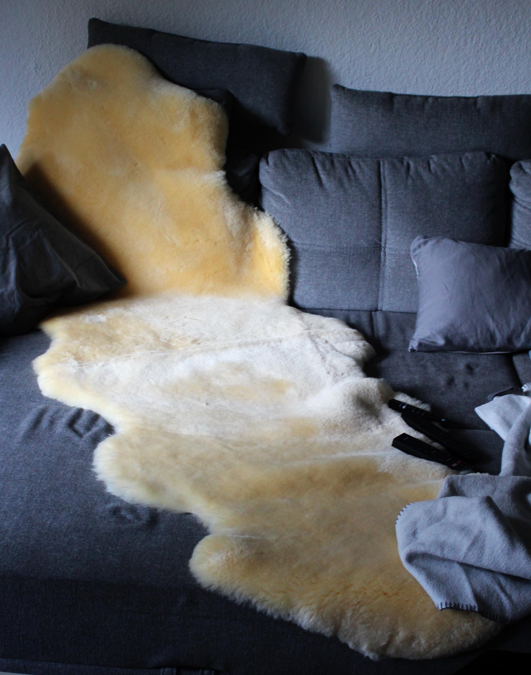 Lammfellauflage Bettfell Schaffell Felldecke Couchauflage