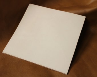 5 + mm thick vegetable tanned leather - bare leather in many sizes - genuine cowhide, natural, undyed