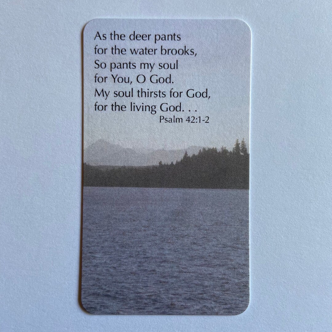 Mini Poster / Bookmark / Little Note - Forest Landscape Over the Water ...