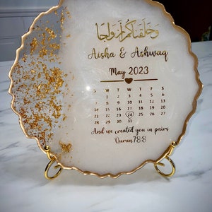 Nikkah Calendar Plaque 画像 1