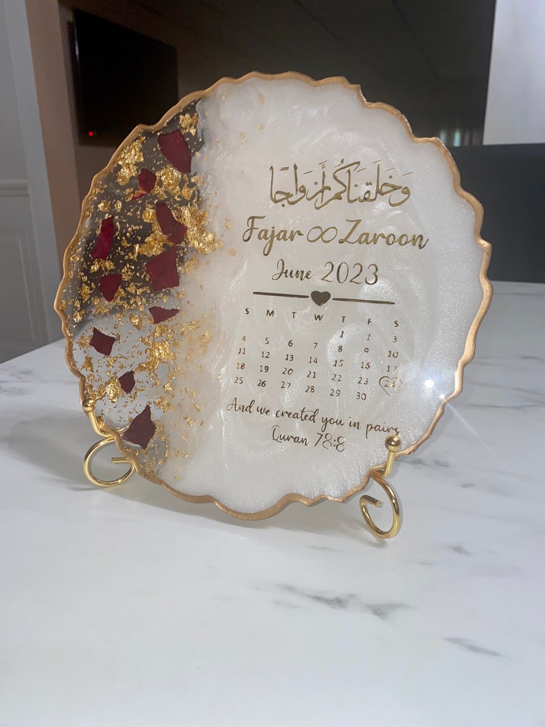 Nikkah Calendar Plaque 画像 6